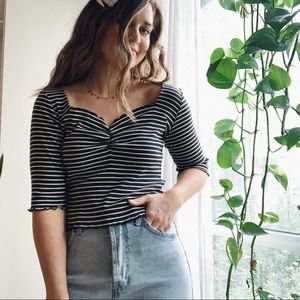 ✨black and white top, striped shirt